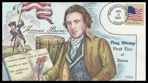 #4129 / 41c Non-Denomination US Flag 2007 Collins Hand-Painted FDC, PERFECT!!! - Picture 1 of 1