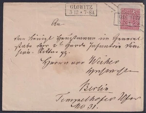 74110) GLOWITZ Pommern nachverwendeter Stempel auf Aufbrauch-Ganzsache Militär! - Bild 1 von 3