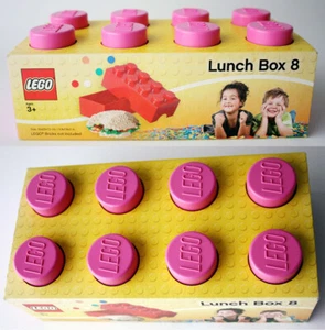 LEGO ROSA BROTDOSE 8 SCHULE SNACK CONTAINER NEU VERSIEGELT! - Bild 1 von 8