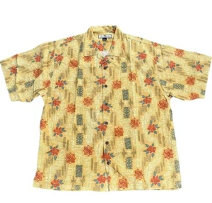 Tommy Bahama kurzärmliges geknöpftes Hawaiihemd aus 100 % Seide für Herren Large - Bild 1 von 10