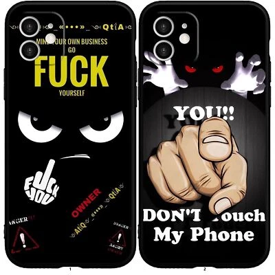 The Funny FU*K Cartoon Pattern Phone Case for Iphone 13 14 15 11 12 ProMax XR 7 - Image 1 of 3