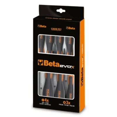 Giraviti Giravite SET 8 Pezzi  | 5 a Taglio e 3 a Croce Phillips BETA TOOLS 1203 - Immagine 1 di 4