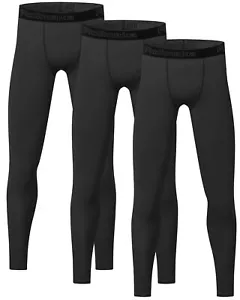 4 or 3 Pack Youth Boys' Compression Leggings Tights Athletic Pants Sports Bas... - Picture 1 of 7