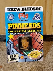 1999 Drew Bledsoe PINHEADS NFL LICENSED COLLECTIBLE PIN 1st EDITION MINT - Picture 1 of 3