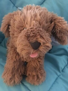 Carter's Brown Puppy Dog Plush Lovey Pink Tongue 67070 Stuffed NEW!! Shaggy - Picture 1 of 10