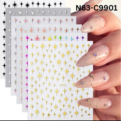 Pegatinas 3D Estrella Uñas-Calcomanías de Diseño para Uñas, Arte en Uñas Diseño Decoración Acceso Foto 1 de 4