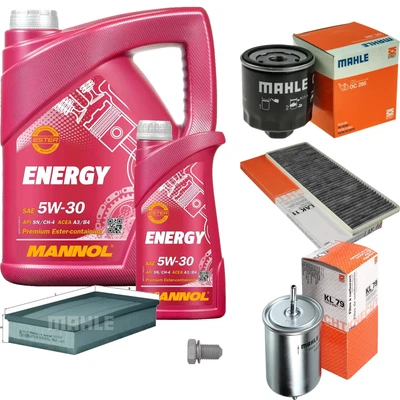 Mahle Inspection Set 6L mannol 5W-30 Énergie pour VW Bora 1.6 FSI - Photo 1/4