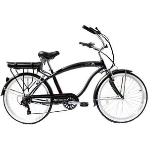 26" Electric Cruiser Bike Shimano 7 Sp Throttle 48V Rear 350W Motor Bike - Picture 1 of 3