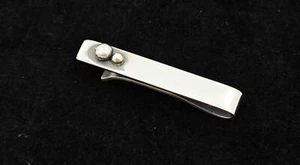 NYC Designer Fritzi Stevens Sterling Silver Modernist Tie/Money Clip C1950's - Picture 1 of 5