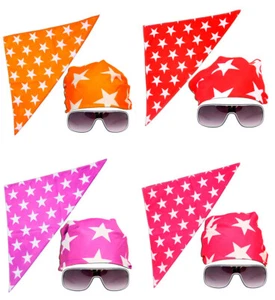 Conjunto de pañuelo y gafas de disfraz estampado de estrellas Macho Man para fiestas temáticas de disfraces - Imagen 1 de 1