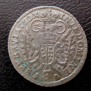 UNGARN / LOTH.FRANZ - SILBER 3 KREUZER / 1752 N-B - Bild 1 von 4