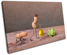 Peanut man Comedy Food Kitchen SINGLE CANVAS WALL ART Picture Print VA