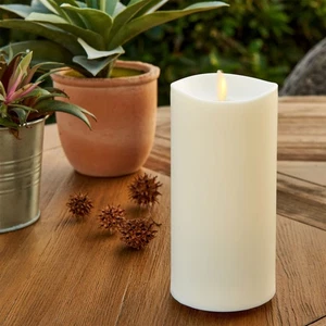 Luminara Pearl Ivory Outdoor Flameless Candle 3.25" x 7", Separate Remote, Mo... - Picture 1 of 7