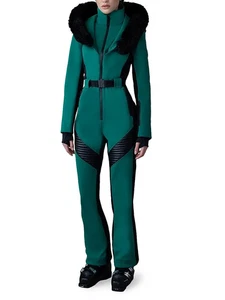 Mackage X4214 Women’s Emerald Elle Sheepskin Trim Snow Jumpsuit Size M - Picture 1 of 7