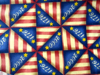 5-1/4 YDS PATRIOTIC PINWHEELS 100% COTTON DAISY KINGDOM OOP - Image 1 of 3