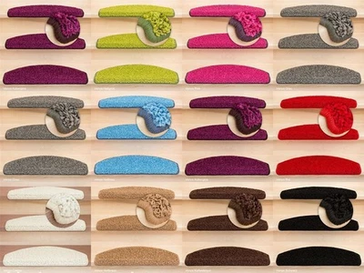 Stufenmatten Treppenmatten Shaggy Venus 10 Farben viele Set Varianten 12-30 Stk! - Bild 1 von 2