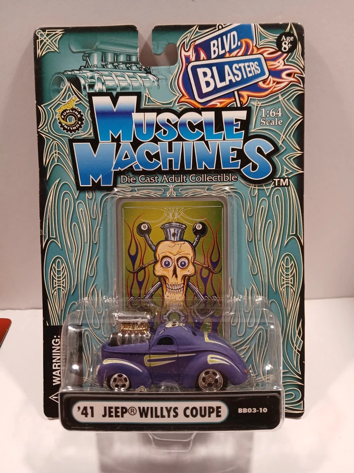 Funline Muscle Machines Blvd Blasters 1941 JEEP WILLYS COUPE 1:64 - BB03-10 - Image 1 of 2