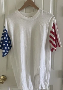 Vintage 90’s Deadstock USA Flag Graphic ShirtSingle Stitch Hobby Lobby L - Picture 1 of 5