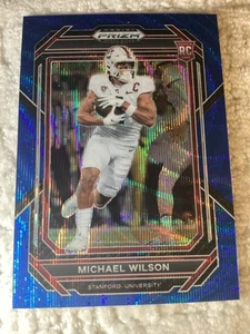 2023 Panini Prizm Draft Picks Blue Wave /249 Michael Wilson #147 Rookie Card RC - Picture 1 of 2