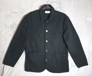 Chaqueta de trabajo Universal Works de lona negra L algodón de alta resistencia utilitaria - Imagen 1 de 8