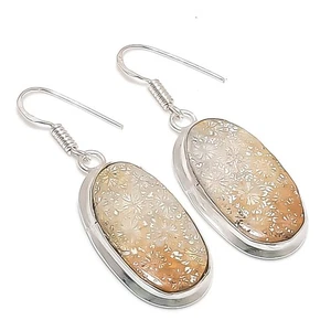 Orecchino gioiello in argento sterling 925 fatto a mano con pietre preziose d... - Foto 1 di 5