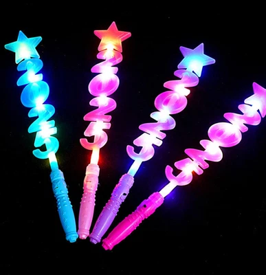 Suministros de Fiesta Juguetes Iluminados Varita Estrella Brillante 2024 Año Nuevo LED Intermitente Luminoso Foto 1 de 4