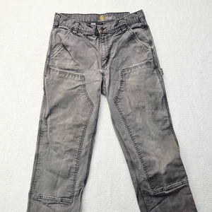 Pantalone da lavoro Carhart uomo 34 x 34 relaxed fit doppio ginocchio falegname cotone grigio - Foto 1 di 23