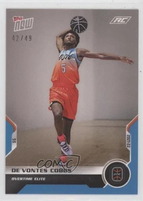 2021-22 Topps Now Overtime Elite Online Exclusive Debut Blue /49 De'Vontes Cobbs - Image 1 of 2