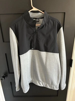 Under Armour UA Drive Storm Suéter Polar Media Cremallera Pullover Hombres XL Gris Negro Foto 1 de 3