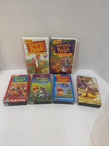 Lot of 6 Disney Winnie the Pooh VHS Playtime Learning Tigger Kids Playtime - Picture 1 of 9