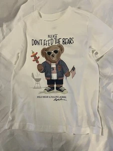 New ! POLO BEAR BY RALPH LAUREN *DON'T FEED THE BEARS* USA T SHIRT 4TTODDLER - Picture 1 of 5