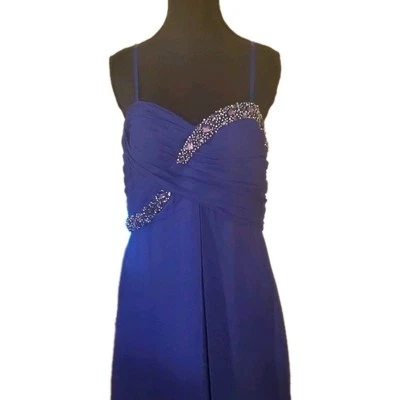 Hailey Logan by Adrianna Papell Dress Womens 13/14 Blue Violet Ball Gown Prom - Image 1 of 4