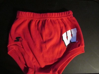 威斯康星獾婴儿男女通用红色短裤6-9个月入门 — 第 1/4 张图片