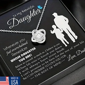 Collar A Mi Hija, Regalo para Hija de Papá, Hija Padre Collar - Imagen 1 de 5