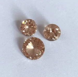 AAA Peach Morganite Natural Round Cut Faceted Loose Gemstone Making All Jewelry - Picture 1 of 13