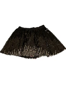 Justice Girls Skort Size 12 Black, Sequined, Elastic Waist - Picture 1 of 6
