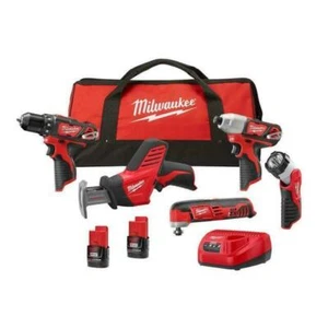 Kit combinado de 5 herramientas Milwaukee 2499-25 M12 - rojo - Imagen 1 de 1