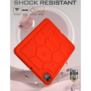 For Apple iPad Pro 11 2024 Case Poetic Kids Friendly Drop Silicone Cover Red - Picture 1 of 6