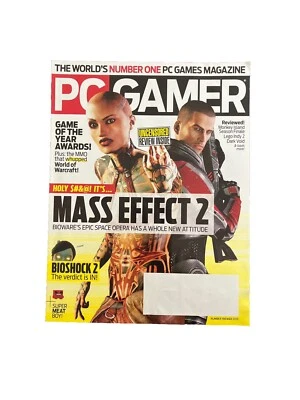 March 2010 PC GAMER #198 Computer Video Game Magazine -Mass Effect 2 - Demo Disc - Image 1 of 4