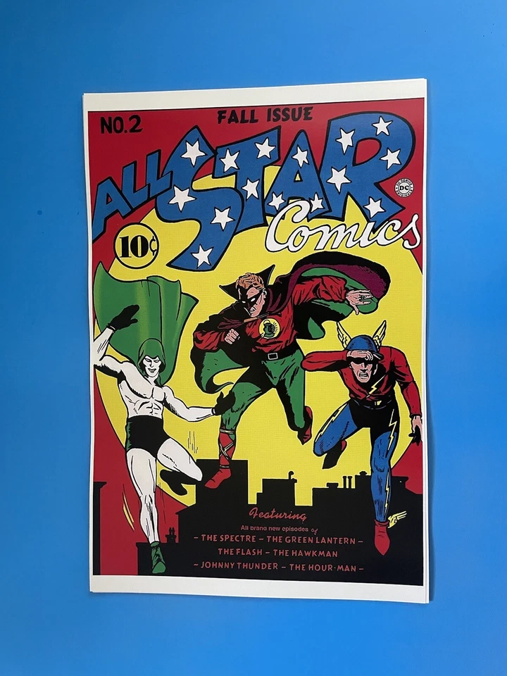 DC ALL STAR COMICS #2 LINTERNA VERDE EL FLASH Y EL ESPECTRO PÓSTER PIN UP NUEVO. Foto 1 de 3