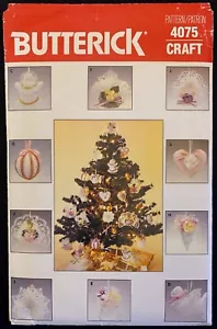 UC Weihnachtsschmuck Engel Taube Kranz Schneeflocke Butterick 4075 Muster Vintage 80 - Bild 1 von 2