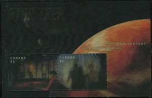 Canada sc#2922 Star Trek 50th Anniversary, Lenticular Motion Souv.-Sheet Mint-NH - Picture 1 of 3