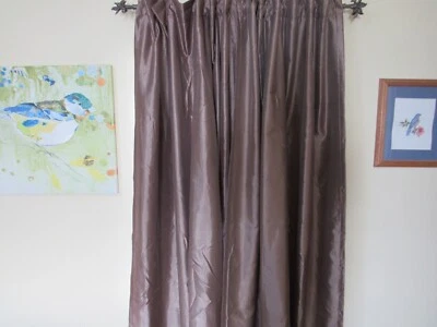 2 BETTER HOMES LINED BLACKOUT PANELS CURTAINS 53" X 85" GOLDEN TAN BROWN  - Image 1 of 4