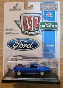 M2 Machines Auto Drivers 1966 Ford Mustang Fastback 2+2 289 R29 14-14 blau 1:64Y - Bild 1 von 3
