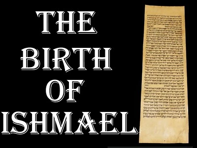 TORAH BIBLE VELLUM MANUSCRIPT FRAGMENT/LEAF 200 YRS MOROCCO "Birth of Ishmael" - Image 1 of 4