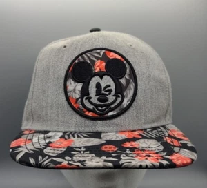 Disney Mickey Mouse Snapback Baseball Cap Blumen bestickt Herren Hawaii Look - Bild 1 von 4