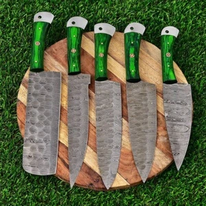 Messerset scharf Damaststahl Profi Koch Besteck Steak Küchenmesser - Bild 1 von 4