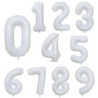 32" Giant White Number Balloon Aluminium Foil Air/Helium Birthday Wedding UK