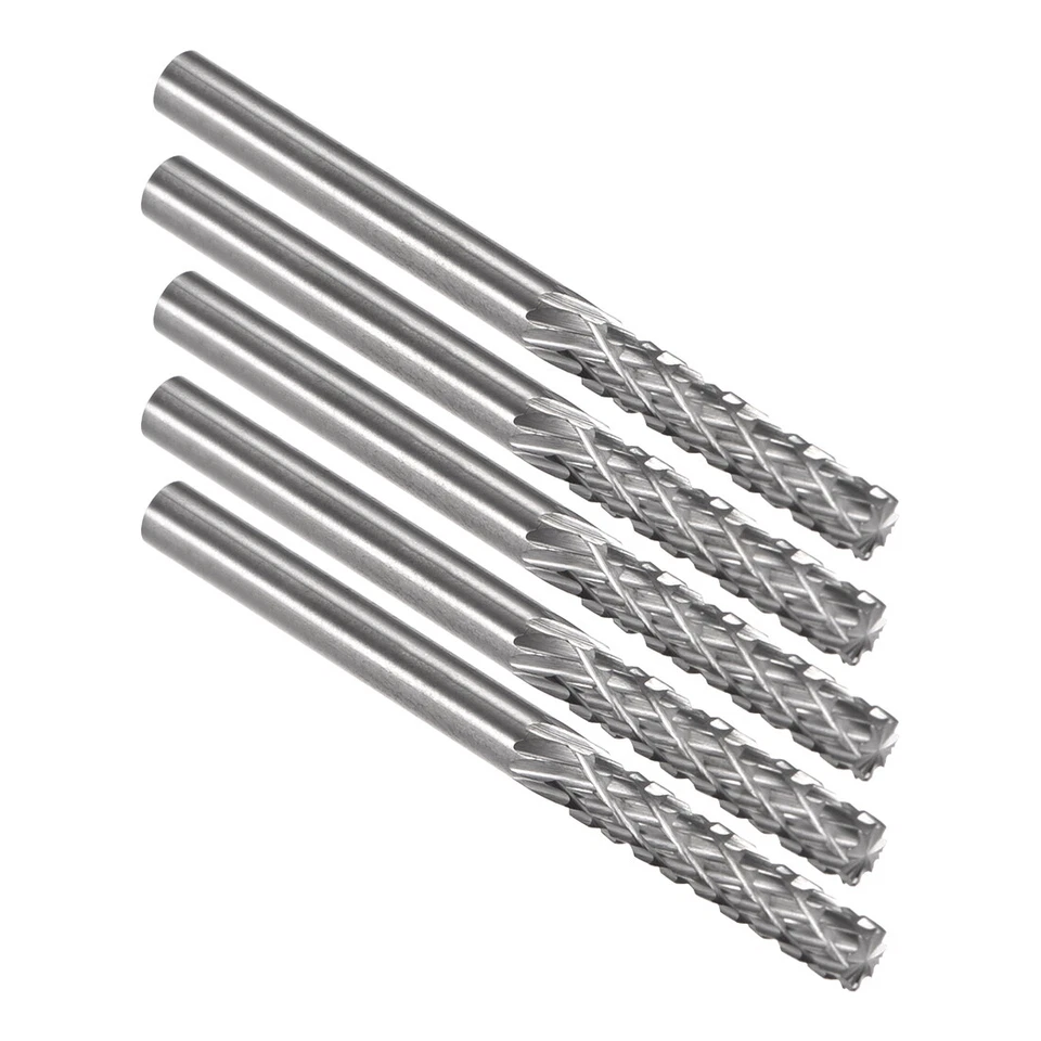 5pcs 1/8" Shank Tungsten Carbide YG8 Double Cut Rotary Burrs File INDUSTRY - image 1 of 4