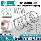 Compression Spring 0.8mm Wire Dia 5mm-100mm Length Small Stainless steel Springs